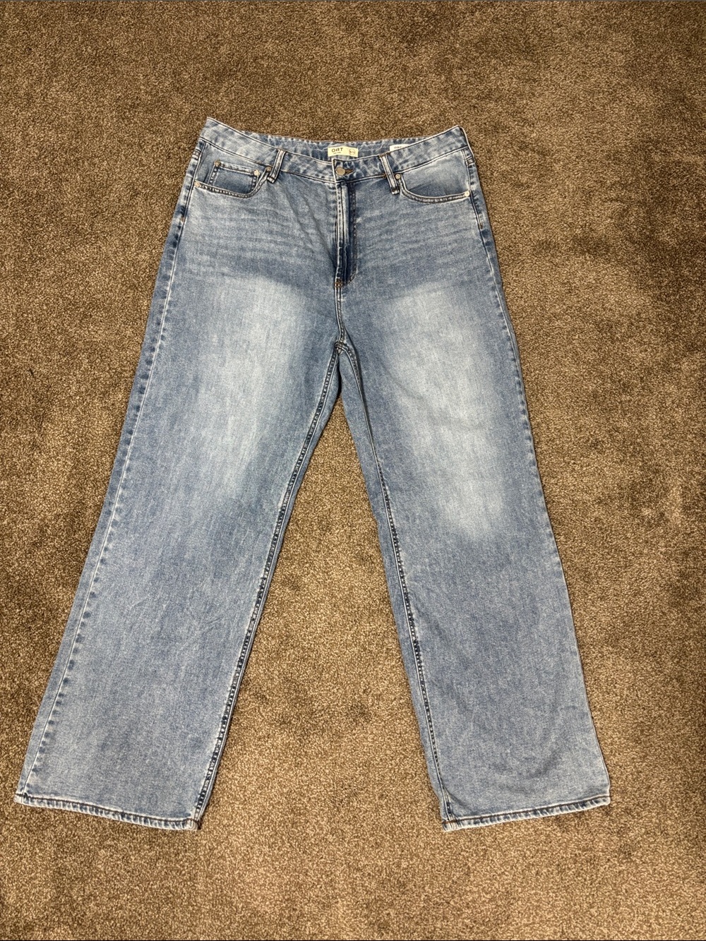 Oat New York Light Blue Straight Leg Jeans